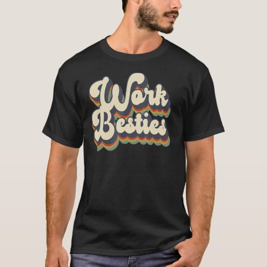 職場の友達と職場の同僚のマッチング Tシャツ (正面)