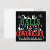 職場の同僚のオフィスではなく、ホールを飾ろう（クリスマス前に） シーズンカード (正面/裏面)