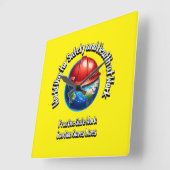 職場の安全衛生に関する世界記念日 スクエア壁時計 (傾斜)