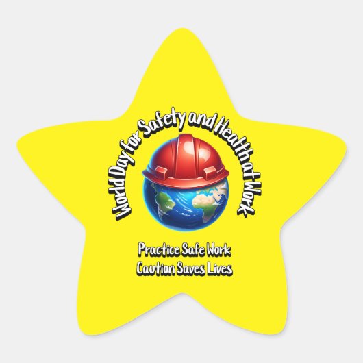 職場の安全衛生に関する世界記念日 星シール (正面)