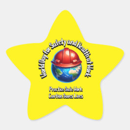 職場の安全衛生に関する世界記念日 星シール