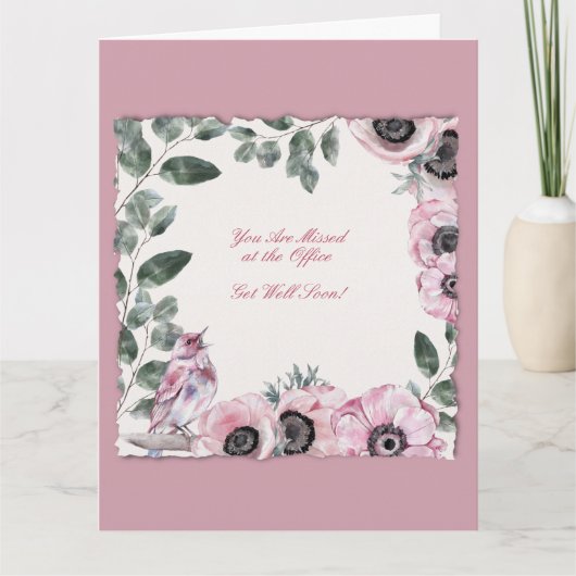 職場の家族のための回復祝いカード サンキューカード (正面)