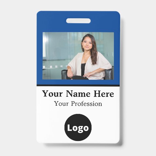 職場バッジラニヤード名札ビジネス従業員 バッジ (Front)