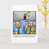 職場ユーモアグリーティ空白のングカード カード (黄色い花)