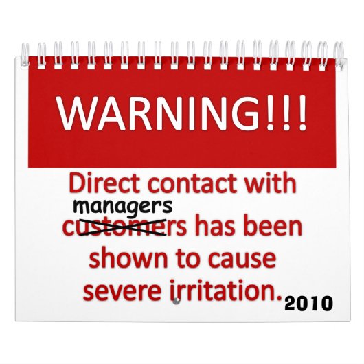 職場ユーモア2010 カレンダー (カバー)