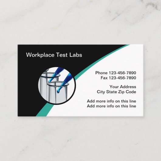 職場用薬剤検査ラボの名刺 名刺 (正面)