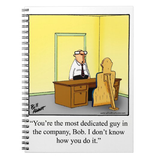 職場笑わされるのユーモアのノート ノートブック (正面)