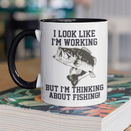 職場考えでの魚釣りについてコーヒーマグ マグカップ