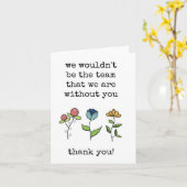 職場、同僚、チーム評価カード カード (黄色い花)