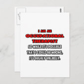 職業おもしろいセラピスト..非常に可能性の低い ポストカード (正面/裏面)