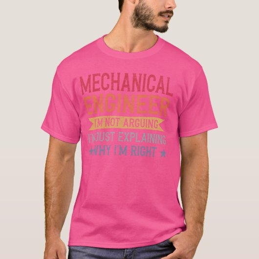 職業おもしろい引用文機械技術者 Tシャツ (正面)