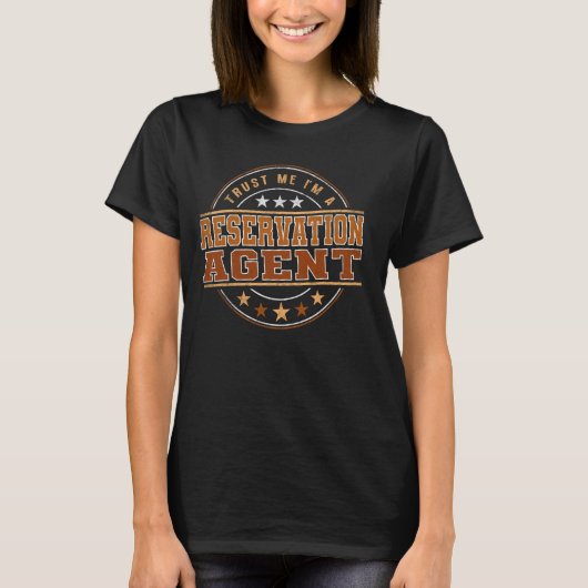 職業おもしろい引用文Im A予約代理店 Tシャツ (正面)