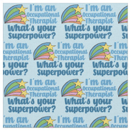 職業すごいセラピストかわいいブルーOT ファブリック