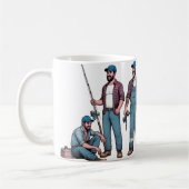 職業の男性は魚のクラシックマグする必要がある325 ml コーヒーマグカップ (左)