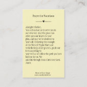 職業の神聖なカードのための宗教カトリック教の祈りの言葉 名刺 (裏面)