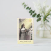 職業の神聖なカードのための祈りの言葉 名刺 (スタンド正面)