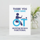 職業セラピストのカスタマイズ サンキューカード (スタンド正面)