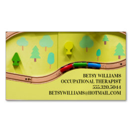 職業セラピストアットホームキッズトイズ マグネット名刺