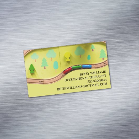 職業セラピストアットホームキッズトイズ マグネット名刺 (インサイチュ)