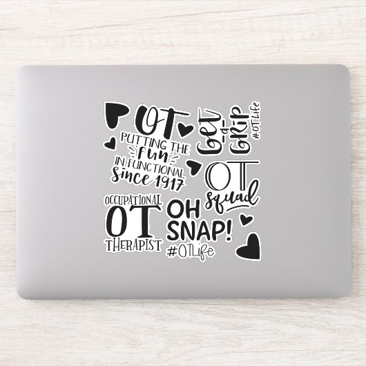 職業セラピストステッカー、OTギフト、OT シール (コンピューター)