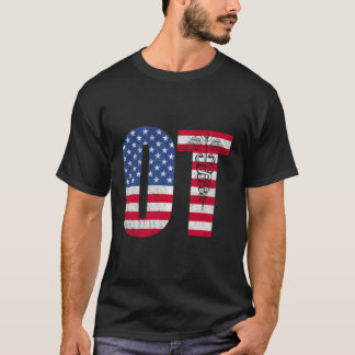 職業セラピストフード付きスウェットシャツアメリカ国旗のギフト Tシャツ