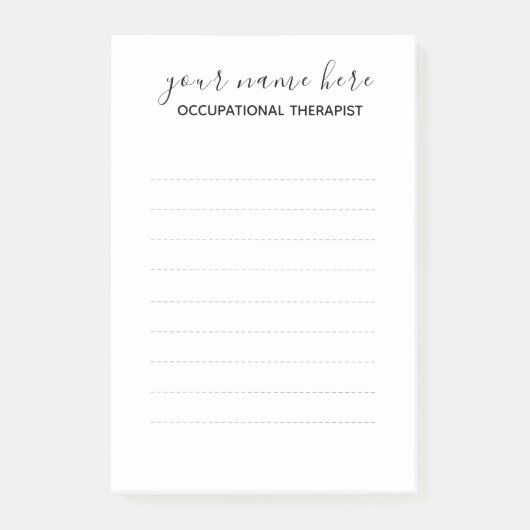 職業セラピストポストItメモ – 大 ポストイット (正面)