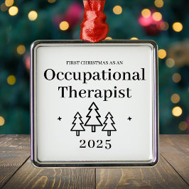 職業セラピスト初めてのクリスマス メタルオーナメント