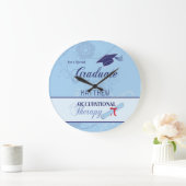 職業セラピスト卒業渦巻きギフト ラージ壁時計 (ホーム)