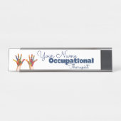 職業セラピスト名前をカスタムするプレート デスクネームプレート (正面)