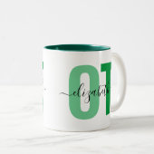 職業セラピスト名名前をカスタムする ツートーンマグカップ (正面右)