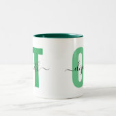 職業セラピスト名名前をカスタムする ツートーンマグカップ (中央)