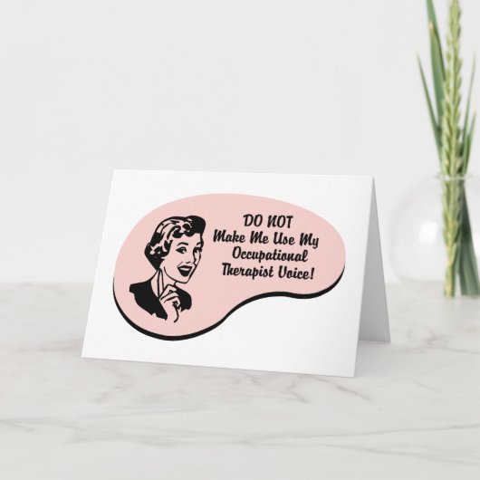 職業セラピスト声 カード (正面)
