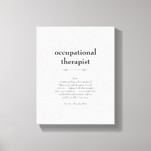 職業セラピスト定義サンキューギフト キャンバスプリント (正面)