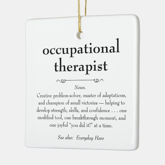職業セラピスト定義サンキューギフト セラミックオーナメント (左)