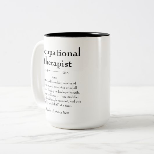 職業セラピスト定義サンキューギフト ツートーンマグカップ (正面左)