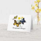 職業セラピスト蝶 カード (黄色い花)