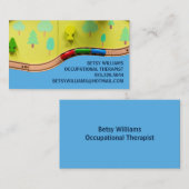 職業セラピスト遊おもしろいセラピーアットホーム 名刺 (正面/裏面)