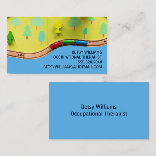 職業セラピスト遊おもしろいセラピーアットホーム 名刺 (正面/裏面)