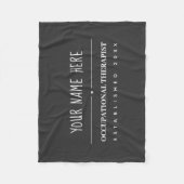 職業セラピストOTシンプルカスタム フリースブランケット (正面)