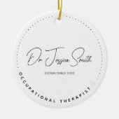 職業セラピストOT卒業クリスマス セラミックオーナメント (正面)