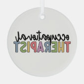 職業セラピストOT職業セラピー ガラスオーナメント (裏面)