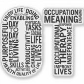 職業セラピストOT職業セラピー シール (正面)