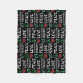 職業セラピストOTAピースラブ フリースブランケット (正面)