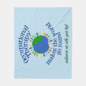 職業セラピーが世界を動かす フリースブランケット (正面)