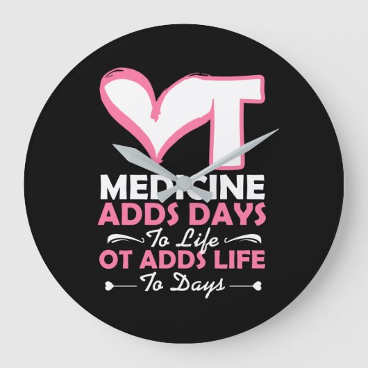 職業セラピーが命を日 ラージ壁時計 (正面)