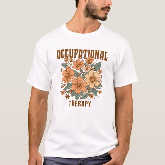 職業セラピーの成長のヒーリングと強さ Tシャツ (正面)