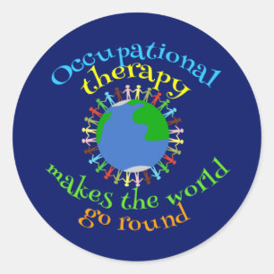 職業セラピーは世界を青くする ラウンドシール