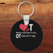 職業セラピーは日ハート媒体に生命を追加 キーホルダー (正面)