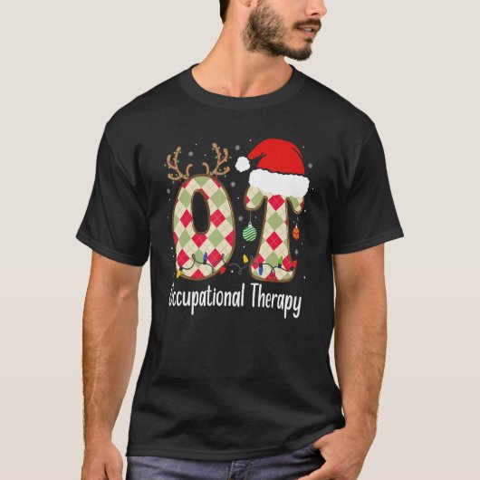 職業セラピークリスマスレトロgroovy OT The Tシャツ (正面)