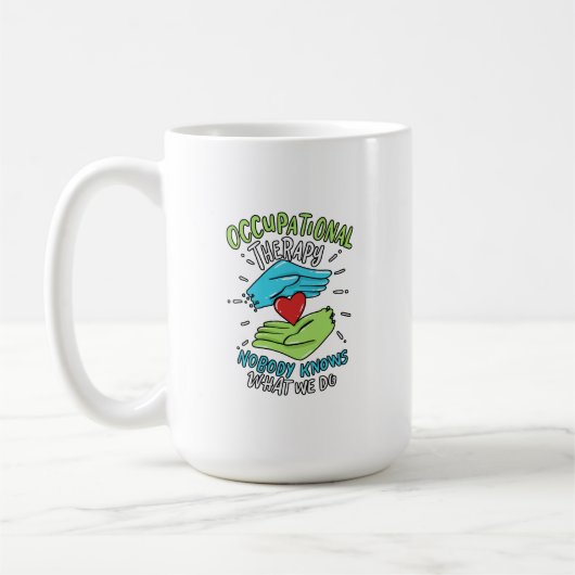 職業セラピーセラピストナース贈与 コーヒーマグカップ (左)